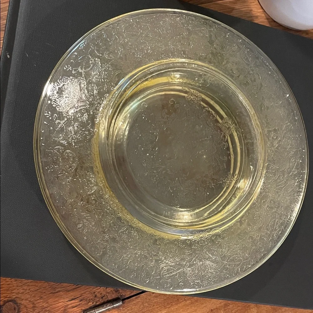 Hazel Atlas Yellow Florentine Depression Glass Salad Plates –Set of 4, 8